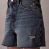 Shorts in Denim a vita alta