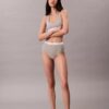 Slip a vita alta in cotone elasticizzato a costine Slip a vita alta in cotone elasticizzato a costine