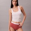 Slip a vita alta in cotone elasticizzato a costine Slip a vita alta in cotone elasticizzato a costine