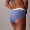 Slip a vita alta in cotone elasticizzato a costine Slip a vita alta in cotone elasticizzato a costine