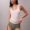 Slip a vita alta in cotone elasticizzato a costine Slip a vita alta in cotone elasticizzato a costine
