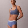 Slip a vita alta in cotone elasticizzato a costine Slip a vita alta in cotone elasticizzato a costine