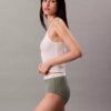 Slip a vita alta in cotone elasticizzato a costine Slip a vita alta in cotone elasticizzato a costine