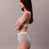 Slip a vita alta in cotone elasticizzato a costine Slip a vita alta in cotone elasticizzato a costine
