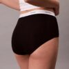 Slip a vita alta in cotone elasticizzato a costine Slip a vita alta in cotone elasticizzato a costine