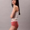 Slip a vita alta in cotone elasticizzato a costine Slip a vita alta in cotone elasticizzato a costine