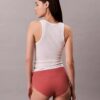 Slip a vita alta in cotone elasticizzato a costine Slip a vita alta in cotone elasticizzato a costine