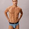 Slip a vita bassa elasticizzato in Microfiber con Monogram grafico Slip a vita bassa elasticizzato in Microfiber con Monogram grafico