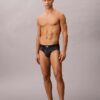 Slip a vita bassa elasticizzato in Microfiber con Monogram grafico Slip a vita bassa elasticizzato in Microfiber con Monogram grafico