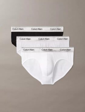 Slip a vita bassa Icon in cotone Cotton Stretch metallizzato, confezione da 3