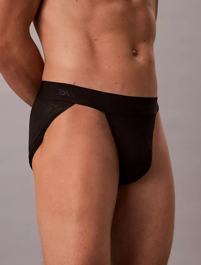 Slip sportivo in microfibra con pizzo Slip sportivo in microfibra con pizzo