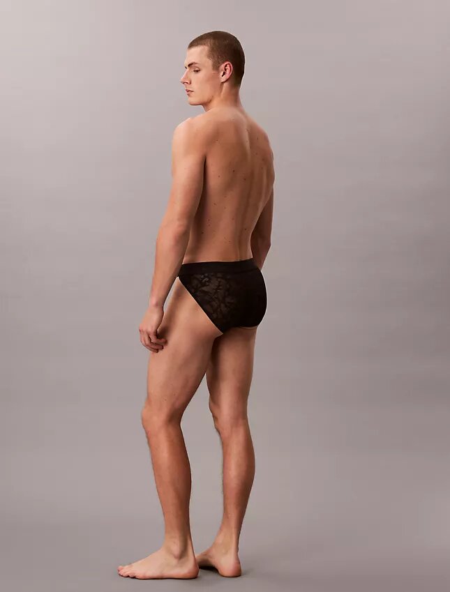 Slip sportivo in microfibra con pizzo Slip sportivo in microfibra con pizzo