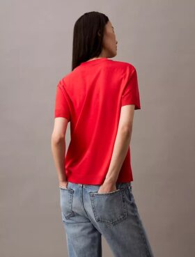 T-shirt a collo alto in maglia fine