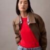 T-shirt a collo alto in maglia fine T-shirt a collo alto in maglia fine