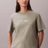 T-shirt a girocollo con logo standard e vestibilità boxy T-shirt a girocollo con logo standard e vestibilità boxy
