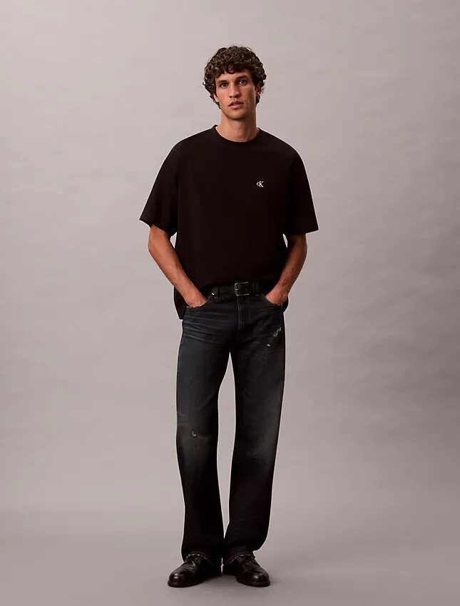 T-shirt a girocollo dal taglio comodo con logo d’archivio T-shirt a girocollo dal taglio comodo con logo d’archivio