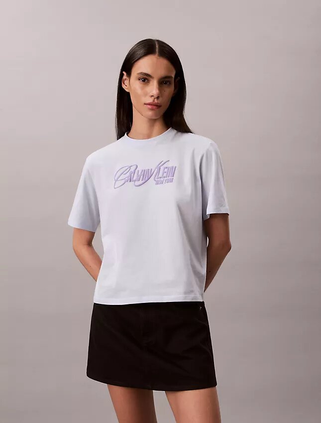 T-shirt boxy con logo in rilievo T-shirt boxy con logo in rilievo