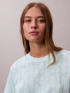 T-shirt boxy con Monogram su tutta la superficie
