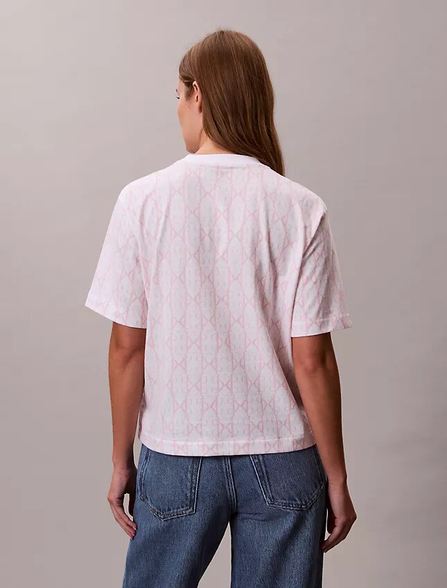 T-shirt boxy con Monogram su tutta la superficie T-shirt boxy con Monogram su tutta la superficie
