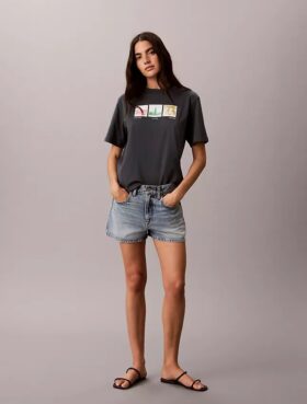 T-shirt Boxy con stampa fotografica di New York