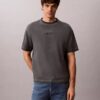 T-shirt classica a girocollo con grafica del logo in tinta sbiadita