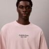 T-shirt classica a girocollo con grafica del logo in tinta sbiadita