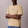 T-shirt classica a girocollo con grafica del logo in tinta sbiadita