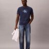 T-shirt classica a righe con grafica Monologo T-shirt classica a righe con grafica Monologo
