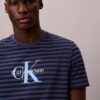 T-shirt classica a righe con grafica Monologo T-shirt classica a righe con grafica Monologo
