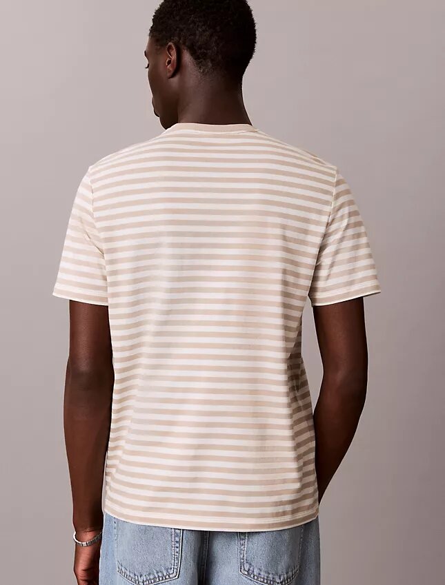 T-shirt classica a righe con grafica Monologo T-shirt classica a righe con grafica Monologo