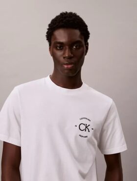 T-shirt classica con grafica a cerchio del logo T-shirt classica con grafica a cerchio del logo