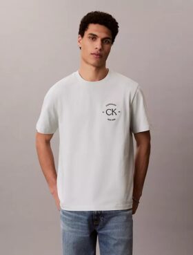 T-shirt classica con grafica a cerchio del logo T-shirt classica con grafica a cerchio del logo