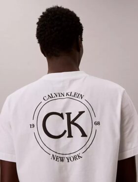 T-shirt classica con grafica a cerchio del logo T-shirt classica con grafica a cerchio del logo