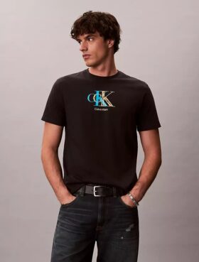 T-shirt classica con grafica a doppio Monogram T-shirt classica con grafica a doppio Monogram