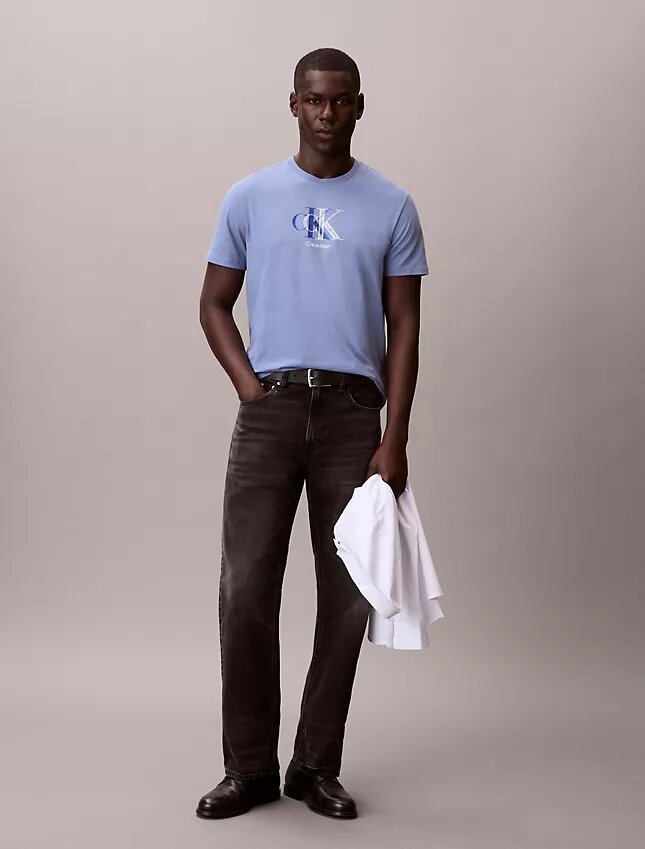 T-shirt classica con grafica a doppio Monogram T-shirt classica con grafica a doppio Monogram