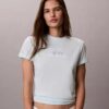 T-shirt classica con grafica a strati del logo T-shirt classica con grafica a strati del logo
