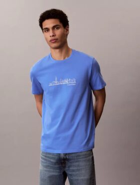 T-shirt classica con grafica City Skyline