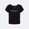 T-shirt classica con grafica del logo New York City per bambine T-shirt classica con grafica del logo New York City per bambine
