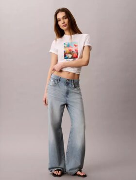 T-shirt classica con grafica floreale