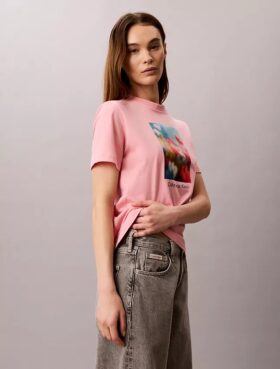 T-shirt classica con grafica floreale