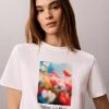 T-shirt classica con grafica floreale T-shirt classica con grafica floreale