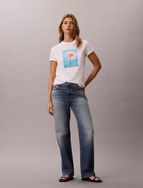 T-shirt classica con grafica margherita
