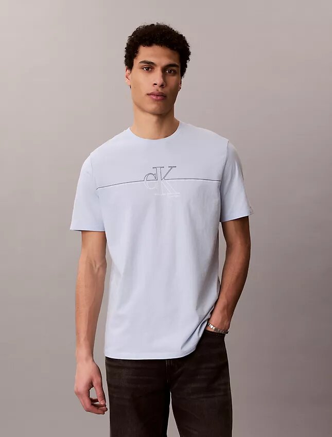 T-shirt classica con grafica Monogram Line T-shirt classica con grafica Monogram Line
