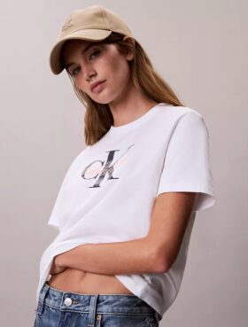 T-shirt classica con grafica Script Monologo