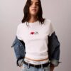 T-shirt classica con logo a cuore T-shirt classica con logo a cuore