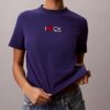 T-shirt classica con logo a cuore T-shirt classica con logo a cuore