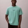 T-shirt classica con logo acid wash T-shirt classica con logo acid wash