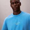 T-shirt classica con logo acid wash T-shirt classica con logo acid wash