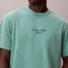 T-shirt classica con logo acid wash T-shirt classica con logo acid wash
