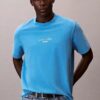 T-shirt classica con logo acid wash T-shirt classica con logo acid wash